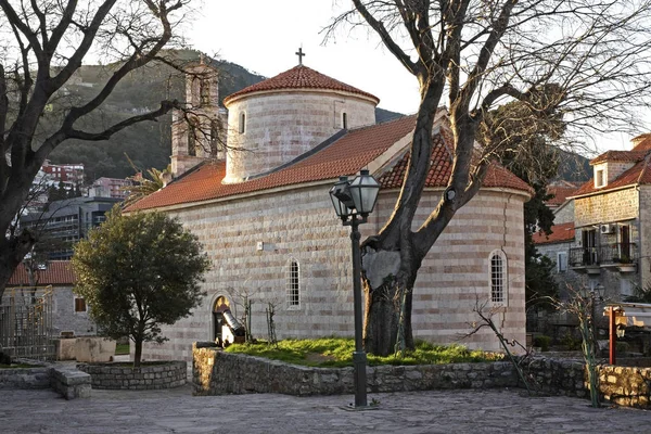 Igreja Santa Trindade Budva Montenegro — Fotografia de Stock