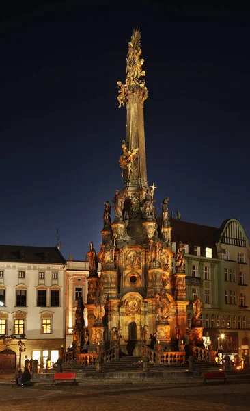 Columna Santísima Trinidad Plaza Superior Horni Namesti Olomouc Moravia República — Foto de Stock