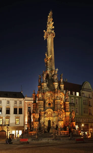 Sloup Nejsvětější Trojice Horním Náměstí Olomouci Morava Česká Republika — Stock fotografie