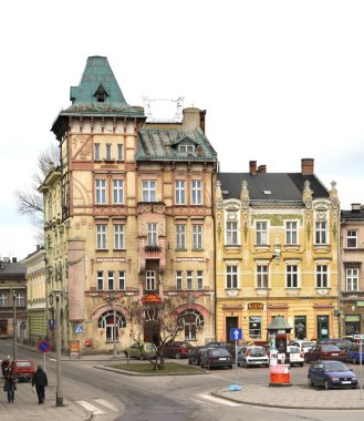 Bielsko-Biala 'da eski bir kasaba. Polonya