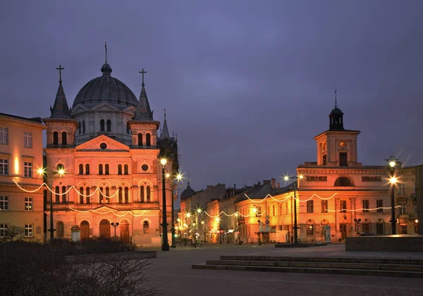 Kościół Zstąpienia Ducha Świętego Placu Wolności Łodzi Polska — Zdjęcie stockowe