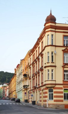 Decin 'de eski bir cadde. Çek Cumhuriyeti