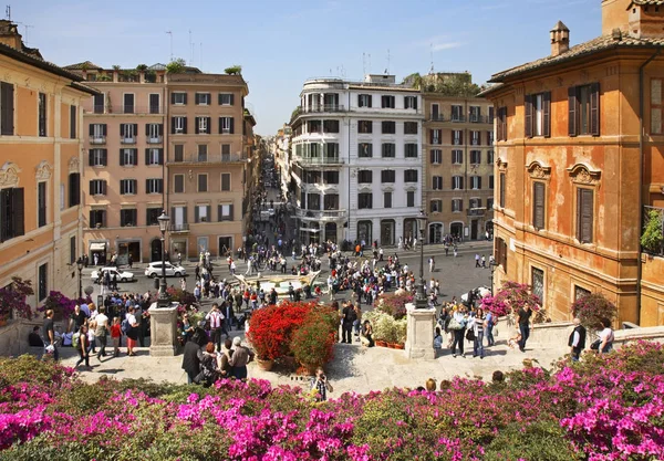 Passos Espanhóis Piazza Spagna Praça Espanhola Roma Itália — Fotografia de Stock