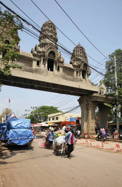 Border Crossing Thailand Cambodia Poipet Cambodia — Stock Photo, Image
