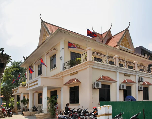 Zkontrolujte Hraniční Přechod Mezi Thajskem Kambodžou Poipetu Kambodža — Stock fotografie