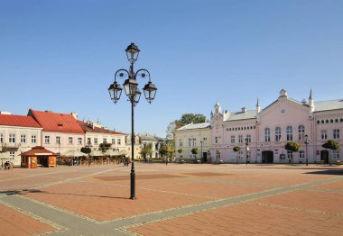 Market square in Sanok. Subcarpathian voivodeship. Poland clipart