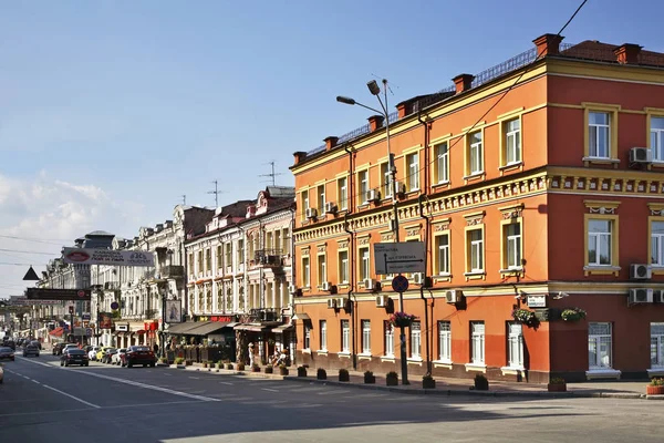 Улица Петра Конашевича Сахайдачного Киеве Украина — стоковое фото