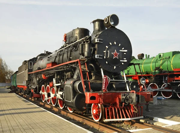 Oude Locomotief Brest Belarus — Stockfoto