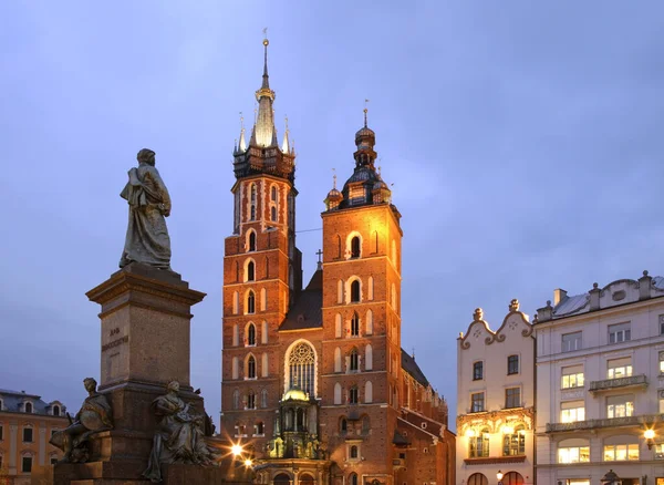 Plaza Principal Del Mercado Cracovia Polonia — Foto de Stock