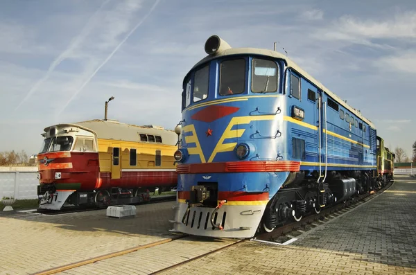 Locomotive Électrique Dans Musée Ferroviaire Brest Bélarus — Photo