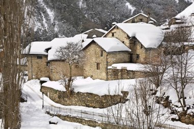 Sornas 'ın manzarası. Andorra Prensliği