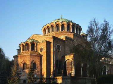 Sofya 'daki Kutsal Pazar Kilisesi (Aziz Nedelya). Bulgaristan