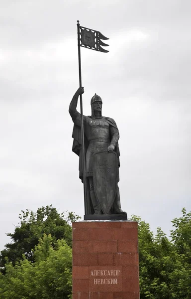 Monument Över Alexander Nevsky Gorodets Nizjnij Novgorod Oblast Ryssland — Stockfoto