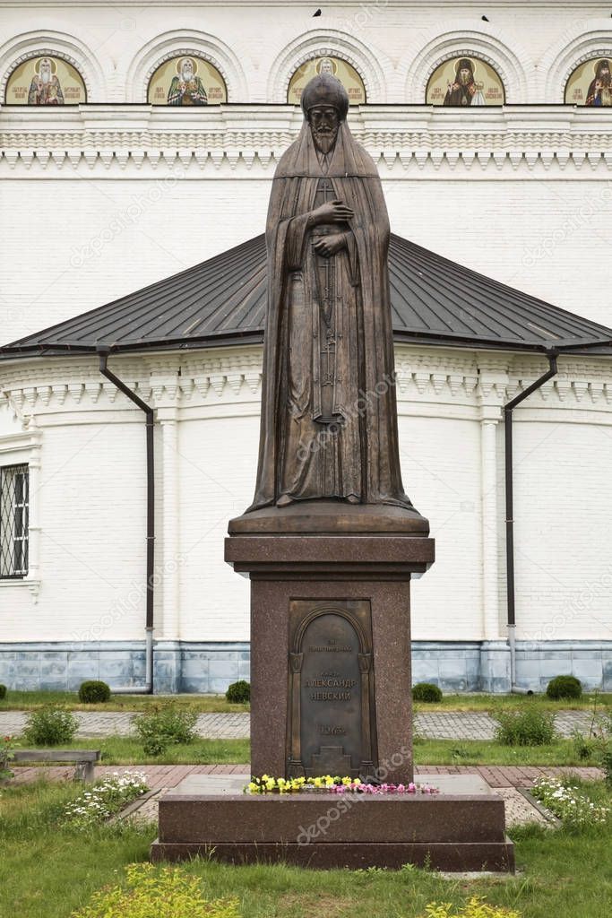 Monument to Alexander Nevsky in Feodorovsky Monastery. Gorodets. Nizhny Novgorod Oblast. Russia
