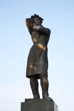 Gori 'deki Nikoloz Baratashvili anıtı. Shida Kartli mkhare. Georgia