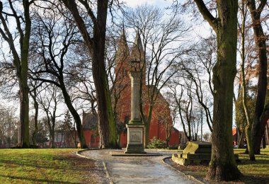 Swiecie 'deki eski park. Polonya