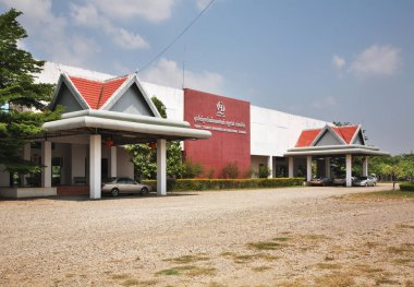 Poipet 'teki uluslararası otobüs terminali. Kamboçya