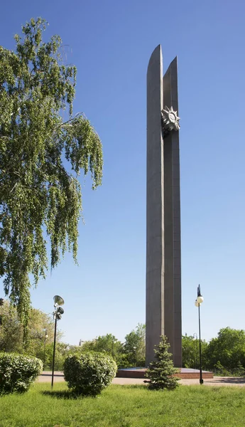 Estela Plaza Victoria Monumento Los Defensores Voronezh Voronezh Rusia — Foto de Stock