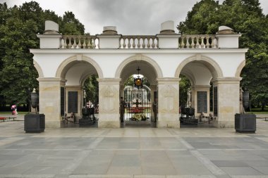 Tomb of Unknown Soldier (Grob Nieznanego zolnierza) in Warsaw. Poland