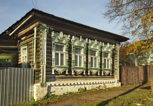 Régi Ház Nerekhta Történelmi Kerületében Kosztroma Elzárja Oroszország — Stock Fotó
