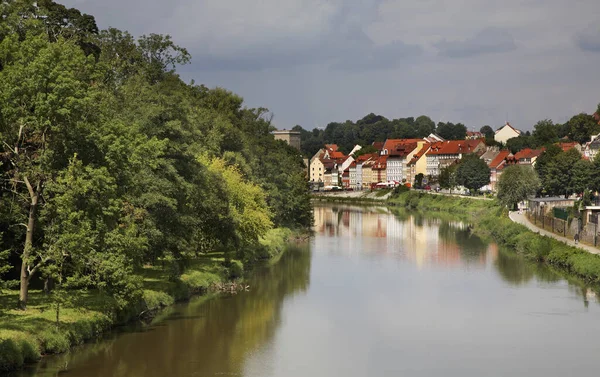 Řeka Luziska Nysa Zgorzelec Polsko — Stock fotografie