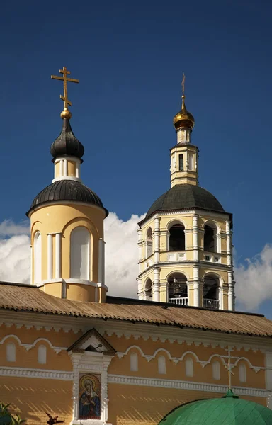 Pohled Průlomovou Bránu Zvonici Kláštera Paphnutia Klášter Pafnutyevo Borovského Borovsku — Stock fotografie