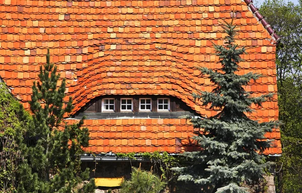 Fragmento Casa Cerca Walbrzych Polonia — Foto de Stock