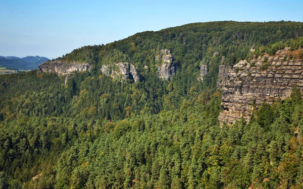 ボヘミアン スイス レンスコ近郊のエルベ砂岩山脈 ボヘミア Czech Republic — ストック写真