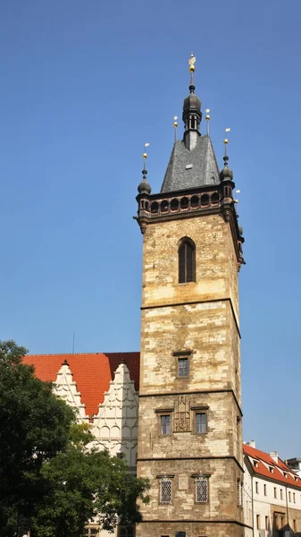 Kamienica Nowego Miasta Placu Karola Pradze Republika Czeska — Zdjęcie stockowe