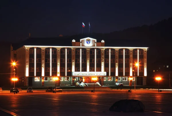 Assembleia Estadual República Altai Kurultai Praça Lenin Gorno Altaysk República — Fotografia de Stock