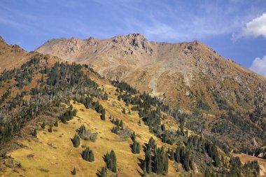 Medeo Vadisi manzarası. Kazakistan 