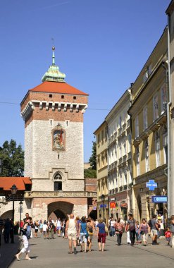 Krakow 'daki St. Florian Kapısı. Polonya