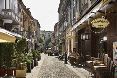 Bükreş 'teki eski bir kasaba. Romanya