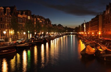Keizersgracht, Amsterdam 'daki İmparatorluk Kanalı. Hollanda
