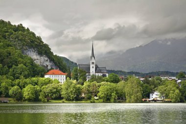 Lake Bled. St. Martin Kilisesi. Slovenya