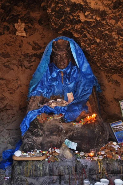 Meditação Cavernas Khamar Khiid Mosteiro Deserto Gobi Perto Sainshand Mongólia — Fotografia de Stock