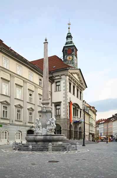 Piazza Del Municipio Lubiana Slovenija — Foto Stock
