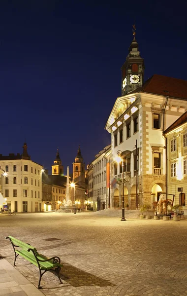 Piazza Del Municipio Lubiana Slovenija — Foto Stock