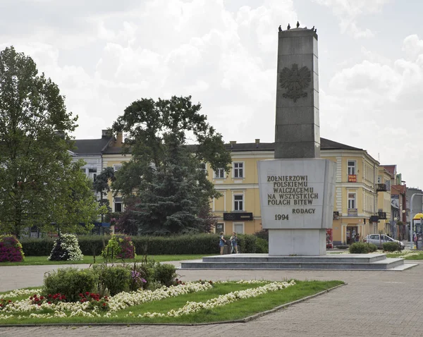 Monumento Soldado Polaco Plaza Libertad Wloclawek Polonia — Foto de Stock