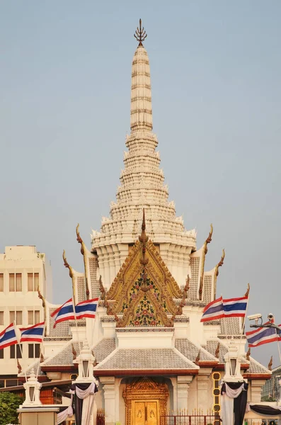 Bangkok Thailand Lak Muang Weg Straat Rondo Tempel Architectuur Gevel — Stockfoto