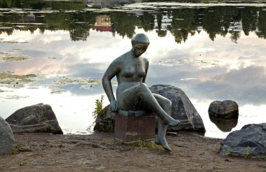 Sculpture  Spring  in Kuopio. Northern Savonia. Finland clipart