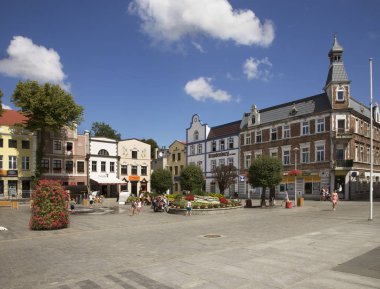 Puck 'ta pazar meydanı. Polonya