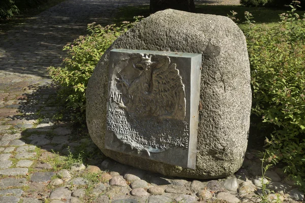 Památník Antoniho Abrahama Prezidentském Parku Pucku Polsko — Stock fotografie