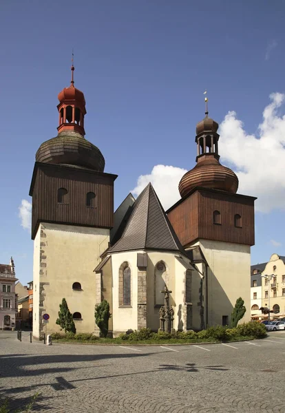 Iglesia Los Santos Lawrence Nachod República Checa — Foto de Stock
