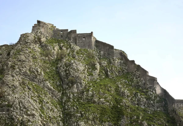 Ruiner Fästning Kotor Montenegro — Stockfoto