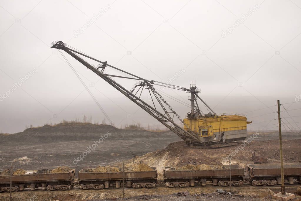 Mikhailovsky iron ore deposit (MGOK) near Zheleznogorsk. Kursk oblast. Russia