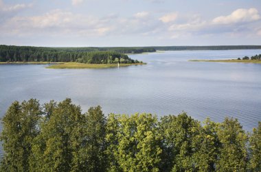 Ostashkov yakınlarındaki manzara. Tver oblast. Rusya