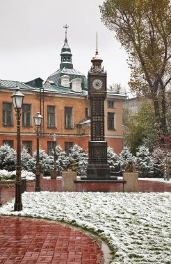 Eski kasabaya park et. Irkutsk 'ta. Rusya