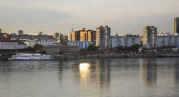 Krasnoyarsk Taki Nehir Limanı Rusya — Stok fotoğraf