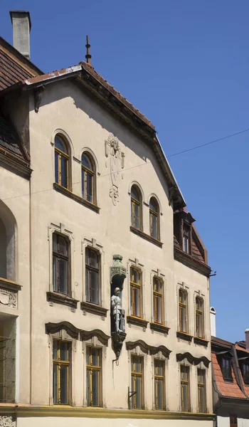 Старий Будинок Найбільшій Вулиці Паулінського Торуні Польща — стокове фото